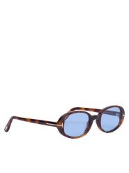 Tom Ford Okulary przeciwsłoneczne FT1364 53V Brązowy. Brązowe okulary przeciwsłoneczne TOM FORD, bez wzorów, plastikowe. Za 1,579.00 zł.
