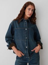 OPUS Kurtka dżinsowa w kolorze granatowym rozmiar: 36. Niebieskie kurtki Opus, bez wzorów, z bawełny, bez kaptura. Za 143.99 zł.