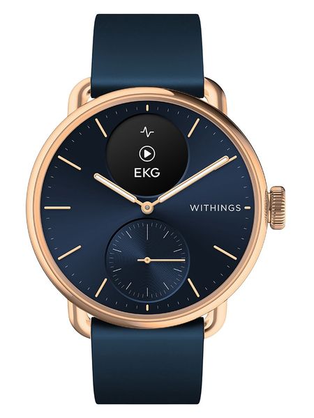 WITHINGS Smartwatch "ScanWatch 2" w kolorze złoto-granatowym rozmiar: onesize. Niebieskie, analogowe zegarki Withings, ze stali. Za 1,174.99 zł.