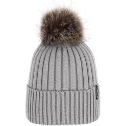 Czapka damska VIKING Hana Pompon Life Style. Szare czapki zimowe Viking, bez wzorów, z materiału, eleganckie. Za 79.90 zł.