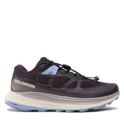 Buty do biegania Salomon. Fioletowe buty do biegania Salomon, bez wzorów, bez zapięcia, do biegania. Za 399.99 zł.