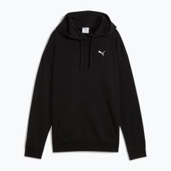 Bluza damska PUMA ESS Relaxed Hoodie TR. Czarne bluzy z kapturem Puma, xs, bez wzorów, z bawełny, bez kaptura. Za 169.99 zł.