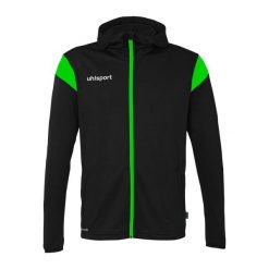 Bluza dresowa z kapturem Uhlsport Squad 27. Czarne bluzy Uhlsport, bez wzorów, z dresówki, z kapturem, do piłki nożnej. Za 217.50 zł.
