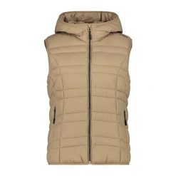 Damska kurtka bez rękawów z kapturem CMP. Brązowe kurtki CMP, na zimę, l, bez wzorów, eleganckie, z kapturem. Za 386.60 zł.