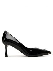 KARL LAGERFELD Czółenka Sienna Court KL32709 Czarny. Czarne czółenka KARL LAGERFELD, bez wzorów, z lakierowanej skóry, bez obcasa, bez zapięcia. Za 669.99 zł.