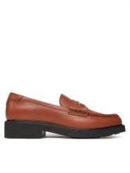 Tommy Hilfiger Mokasyny Crest Squarish Toe Penny Loafer FW0FW08633 Brązowy. Brązowe mokasyny Tommy Hilfiger, bez wzorów, ze skóry. Za 349.99 zł.