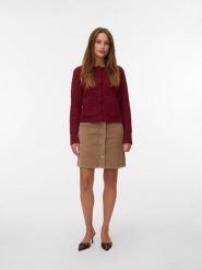 Vero Moda Spódnica sztruksowa w kolorze beżowym rozmiar: S. Brązowe spódnice Vero Moda, na co dzień, s, bez wzorów, ze sztruksu, mini, proste. Za 78.66 zł.