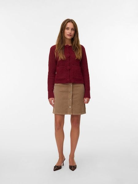 Vero Moda Spódnica sztruksowa w kolorze beżowym rozmiar: S. Brązowe spódnice Vero Moda, na co dzień, s, bez wzorów, ze sztruksu, mini, proste. Za 78.66 zł.