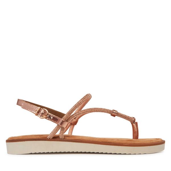 Sandały Tamaris. Czerwone sandały Tamaris, bez wzorów, bez obcasa, na płaskiej podeszwie, bez zapięcia. Za 219.99 zł.