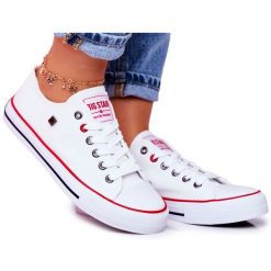 Big Star Damskie Białe Trampki T274022. Białe trampki bez wzorów, biznesowe, bez zapięcia. Za 167.06 zł.