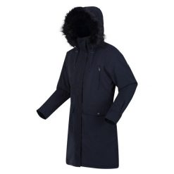 Parka zimowa damska Regatta Shiloh. Niebieskie płaszcze Regatta, na zimę, bez wzorów, bez kaptura. W wyprzedaży za 299.99 zł.