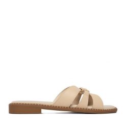 Klapki Lasocki. Brązowe klapki Lasocki, bez wzorów, bez obcasa, bez zapięcia. Za 149.99 zł.