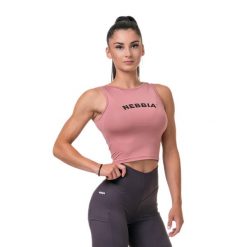 Tank Top treningowy damski NEBBIA Fit & Sporty. Czerwone topy Nebbia, xs, bez wzorów, sportowe, bez kołnierzyka, bez ramiączek. Za 69.99 zł.