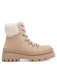 DeeZee Botki QUEENIE WS6151-03 Beżowy. Brązowe botki DeeZee, bez wzorów, bez obcasa, na płaskiej podeszwie, bez zapięcia. Za 89.99 zł.