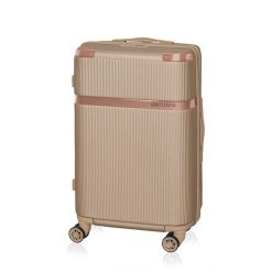 Walizka podróżna BETLEWSKI BWA-050 S champagne. Brązowe walizki Betlewski. Za 209.99 zł.