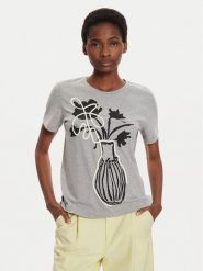 Desigual T-Shirt Shadow 24WWTK11 Szary Regular Fit. Szare t-shirty Desigual, s, bez wzorów, z bawełny, bez kołnierzyka, bez ramiączek. Za 149.99 zł.