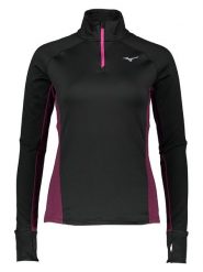 Mizuno Koszulka funkcyjna "Warmalite" w kolorze czarno-różowym rozmiar: M. Czarne t-shirty sportowe Mizuno, m, bez wzorów, bez ramiączek, outdoorowe. Za 136.45 zł.