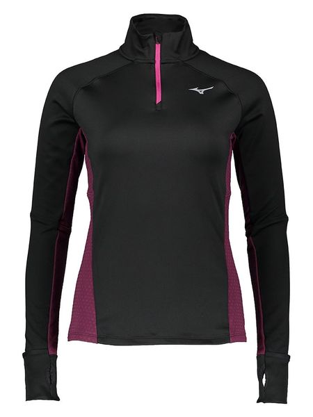 Mizuno Koszulka funkcyjna "Warmalite" w kolorze czarno-różowym rozmiar: L. Czarne t-shirty sportowe Mizuno, l, bez wzorów, bez ramiączek, outdoorowe. Za 140.86 zł.