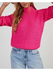 Milan Kiss Sweter w kolorze różowym rozmiar: L. Różowe swetry Milan Kiss, l, bez wzorów, bez ramiączek. Za 211.81 zł.
