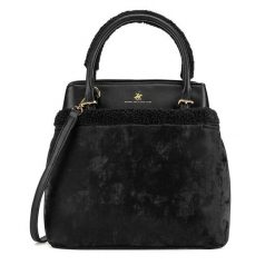 Torebka Beverly Hills Polo Club. Czarne torebki klasyczne Beverly Hills Polo Club, bez wzorów, klasyczne, bez dodatków. Za 229.99 zł.