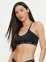 Calvin Klein Swimwear Góra od bikini KW0KW02426 Czarny. Czarne bikini Calvin Klein Swimwear, bez wzorów, z syntetyku. Za 169.99 zł.
