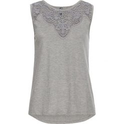 Top z koronką bonprix jasnoszary melanż. Topy marki bonprix. Za 54.99 zł.