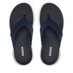 Japonki Skechers. Niebieskie japonki Skechers, bez wzorów. Za 169.99 zł.