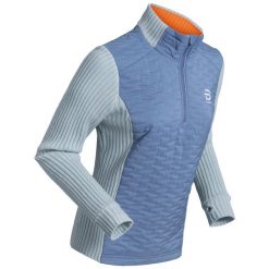 Sweter damski z zamkiem błyskawicznym Daehlie Sportswear Comfy 2.0. Niebieskie swetry DAEHLIE, na zimę, bez wzorów, sportowe, bez ramiączek. Za 652.00 zł.