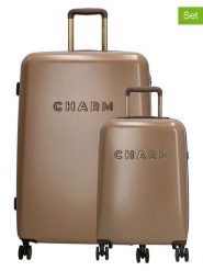 Charm Walizki (2 szt.) w kolorze jasnobrązowym rozmiar: onesize. Brązowe walizki Charm. Za 434.99 zł.