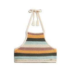 Damski crop top z dzianiny bez pleców Superdry. Topy Superdry, bez wzorów, z dzianiny, bez kołnierzyka, bez ramiączek. Za 144.20 zł.