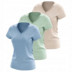 T-shirt damski (ZESTAW KOSZULEK 3 SZT.) 4F 4FWSS25TTSHF3098. T-shirty sportowe 4f, l, bez wzorów, z bawełny, bez ramiączek, trekkingowe. Za 99.99 zł.