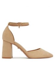 DeeZee Czółenka BK-2466-2 Beżowy. Brązowe czółenka DeeZee, bez wzorów, z materiału, bez obcasa, bez zapięcia. Za 139.99 zł.