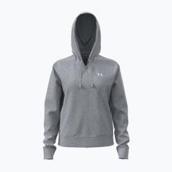 Bluza damska Under Armour Rival Fleece Crew. Szare bluzy Under Armour, bez wzorów, bez ramiączek, bez kaptura. Za 189.99 zł.