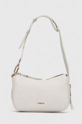 Furla torebka skórzana Vitello kolor biały. Białe listonoszki Furla, bez wzorów, bez dodatków. Za 1,559.90 zł.