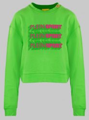 Plein Sport Bluza w kolorze zielonym rozmiar: M. Zielone bluzy bez kaptura Plein Sport, m, bez wzorów, bez kaptura. Za 210.81 zł.