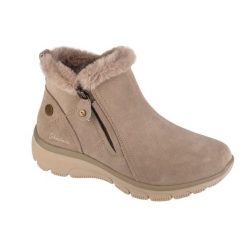 Buty zimowe damskie, Easy Going - High Zip 2. Brązowe trekkingi Skechers, bez wzorów, bez zapięcia, trekkingowe. Za 399.99 zł.