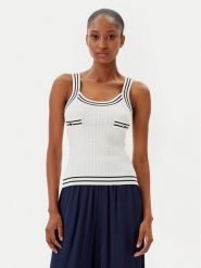 Fracomina Top FR25ST4011K52401 Écru Slim Fit. Topy Fracomina, l, bez wzorów, z syntetyku, bez kołnierzyka, bez ramiączek. Za 289.99 zł.
