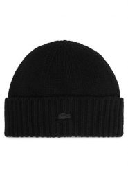 Lacoste Czapka RB4163 Czarny. Czarne czapki zimowe Lacoste, bez wzorów, z wełny. Za 329.99 zł.