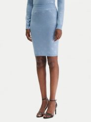 Guess Spódnica mini W6RD0O Z3JD2 Błękitny Regular Fit. Niebieskie spódnice Guess, s, z aplikacjami, z syntetyku, mini. Za 479.99 zł.