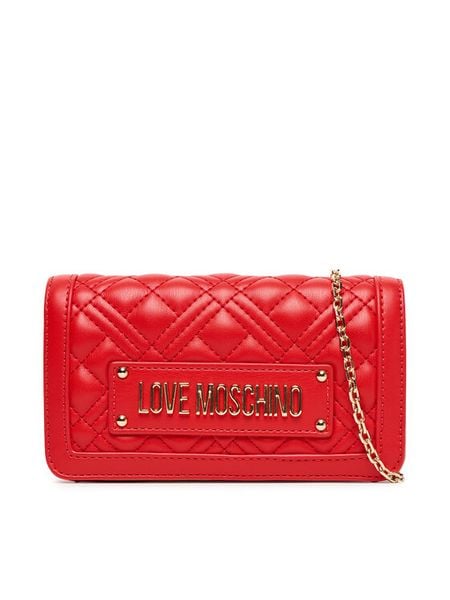 LOVE MOSCHINO Torebka JC5681PP0NLA0500 Czerwony. Czerwone kopertówki Love Moschino, bez wzorów, ze skóry, wizytowe, bez dodatków. Za 639.99 zł.