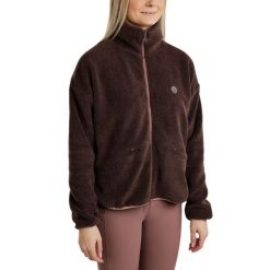 Polarna kurtka damska z zamkiem na całej długości Montar MoEva. Brązowe kurtki MONTAR, m, bez wzorów, z polaru, eleganckie, bez kaptura. Za 346.00 zł.