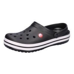 Klapki sportowe na basen Crocs CROCBAND. Białe klapki Crocs, bez wzorów, z materiału, sportowe, bez obcasa, bez zapięcia. Za 344.00 zł.