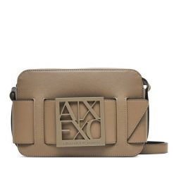 Torebka Armani Exchange. Brązowe listonoszki Armani Exchange, bez wzorów, bez dodatków. Za 569.99 zł.
