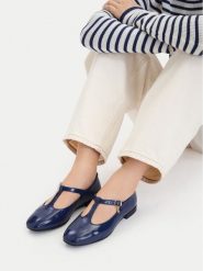 Lasocki Baleriny CEO-RST-ROMI-103 Granatowy. Niebieskie baleriny Lasocki, bez wzorów, z lakierowanej skóry, bez obcasa, bez zapięcia. Za 169.99 zł.
