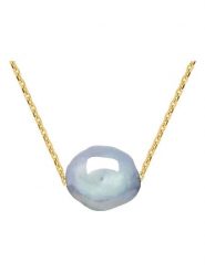 Pearline Złoty naszyjnik z perłą - dł. 45 cm rozmiar: onesize. Niebieskie naszyjniki Pearline, z materiału, z perłą, złote. Za 565.99 zł.