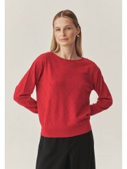 TATUUM Sweter "Azaki" w kolorze czerwonym rozmiar: M. Czerwone swetry Tatuum, m, bez wzorów, bez ramiączek. Za 135.81 zł.