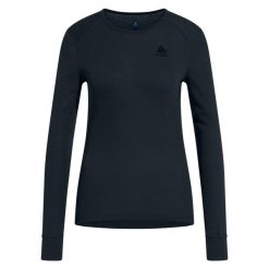Koszulka termoaktywna z długim rękawem damska ODLO Active Warm BL Top Crew Neck. Niebieskie bielizna termoaktywna damska ODLO, bez wzorów, bez ramiączek. Za 206.26 zł.