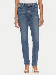Guess Jeansy WBGA08 D4LT0 Niebieski Straight Fit. Niebieskie jeansy Guess, z aplikacjami, z bawełny. Za 349.99 zł.