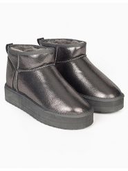 ISLAND BOOT Botki "Miley" w kolorze srebrnym rozmiar: 41. Szare botki Island Boot, bez wzorów, bez obcasa, bez zapięcia. Za 154.07 zł.