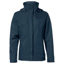 Kurtka przeciwdeszczowa damska Vaude Escape Light Jacket. Niebieskie kurtki przeciwdeszczowe Vaude, na wiosnę, bez wzorów, z materiału, bez kaptura, trekkingowe. Za 505.95 zł.